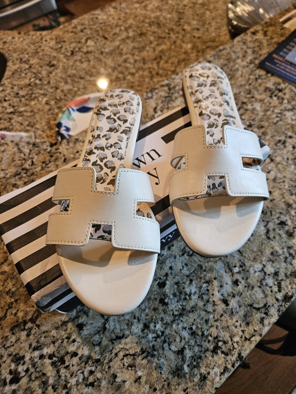 Crown & Ivy Raven H Band Sandals  Ivory 9.5